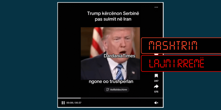 Videoja ku Trump kërcënon Serbinë është e gjeneruar nga Inteligjenca Artificiale