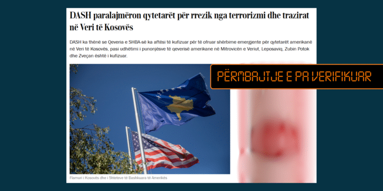 Paralajmërimi i vjetër nga DASH paraqitet pasaktë si aktual