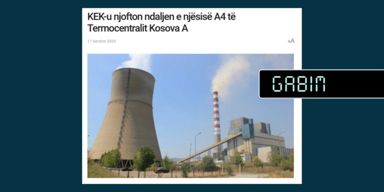 Pretendohet gabimisht se KEK-u ka njoftuar për ndaljen e njësisë A4 më 17 qershor