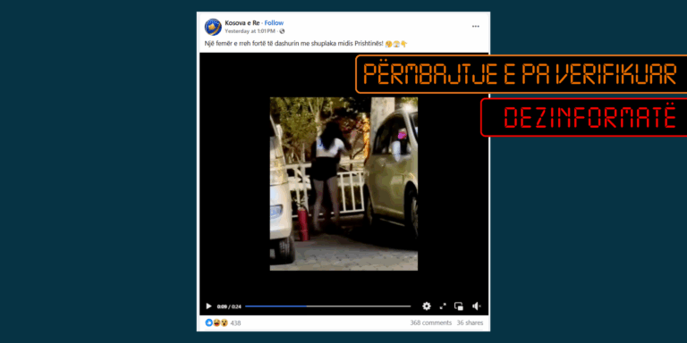 Ngjarja ku një grua sulmon fizikisht një burrë, nuk ka ndodhur në Prishtinë