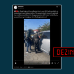 Pretendohet rrejshëm se pamjet paraqesin arrestimin e një shqiptari në SHBA