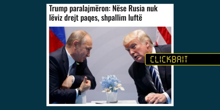 Titulli nuk e sqaron se Trump foli për “luftë ekonomike”