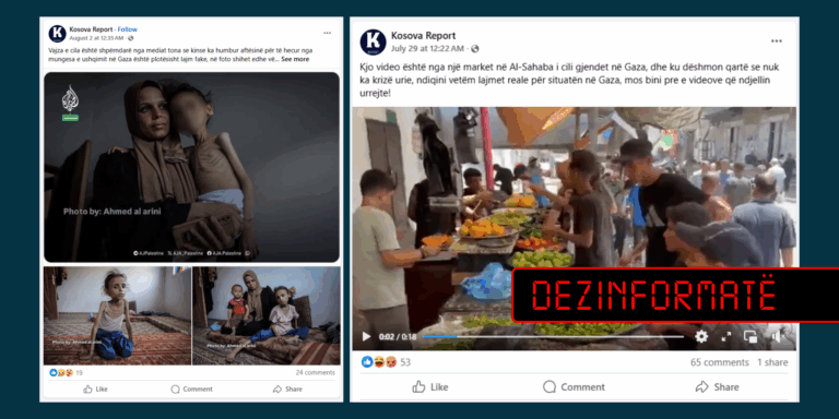 Pretendohet rrejshëm se në Gaza nuk ka krizë urie