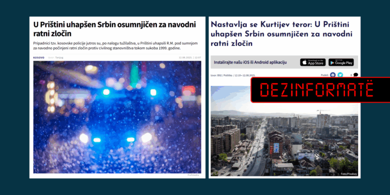 I arrestuari për krime lufte nuk është serb