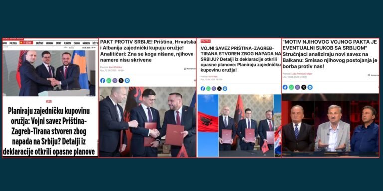Narrativat e pabaza serbe mbi aleancën Kosovë–Shqipëri–Kroaci dhe blerjen e përbashkët të armëve nga SHBA-ja