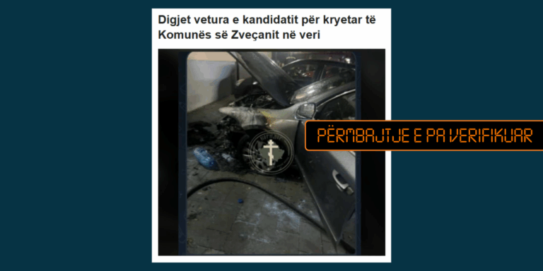 Vetura e djegur nuk i përket kandidatit për kryertar të Zveçanit