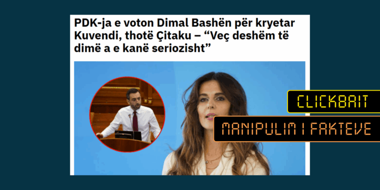 Çitaku nuk tha decitivisht se “PDK-ja e voton Dimal Bashën për kryetar Kuvendi”
