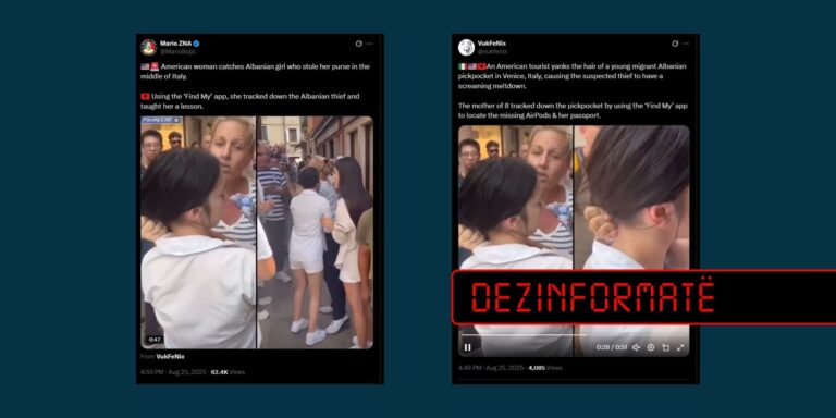 Pretendimi i rremë për ‘migrante shqiptare hajdute’ në Venecia shpërndahet nga llogaritë në X