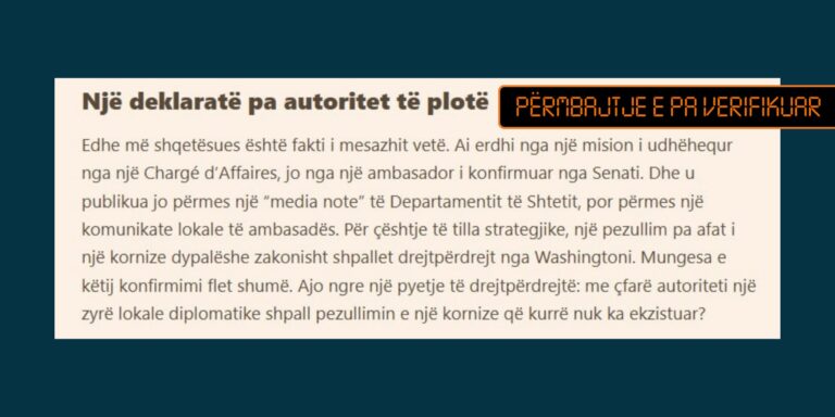 Pretendimi i pakonfirmuar se pezullimi i Dialogut Strategjik ShBA-Kosovë nuk është vendim i Uashingtonit zyrtar