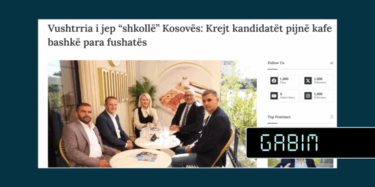 Raportohet gabimisht se të gjithë kandidatët për kryetar të Vushtrrisë pinë kafe bashkë