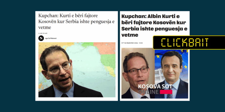 Kupchan nuk tha decitivisht se Kurti e bëri fajtore Kosovën kur Serbia ishte penguesja e vetme