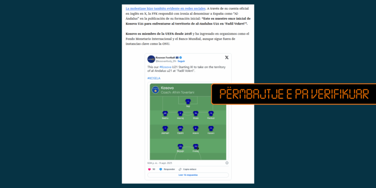 FFK-ja nuk iu referua Spanjës si “Al-Andalus”