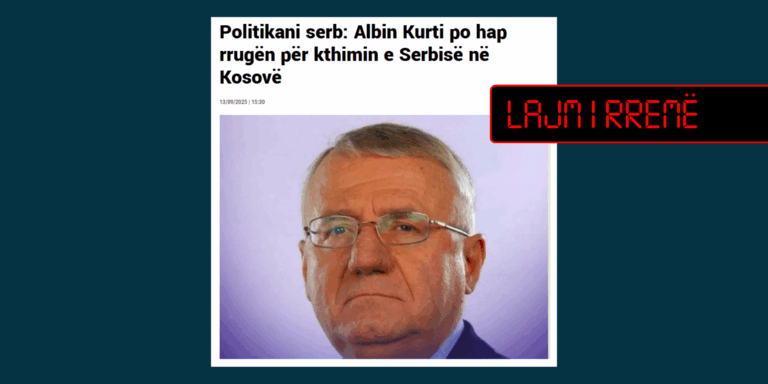 Sheshel nuk ka deklaruar se “Kurti po hap rrugën për kthimin e Serbisë në Kosovë”