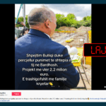 Me fotografi të projekteve publike pretendohet rrejshëm se Bulliqi po i përcjell punimet e shtëpisë së tij në Bardhosh