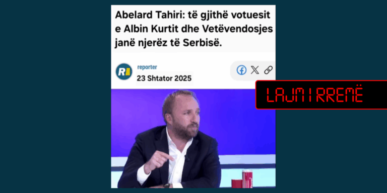 Tahirit i atribuohet një deklaratë që nuk e ka thënë