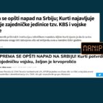 Deklarata e Kurtit për krijimin e një njësie të përbashkët ushtarake me Shqipërinë keqinterpretohet si përgatitje për sulm ndaj Serbisë