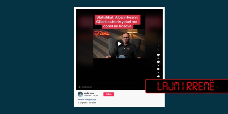 Pretendimi për Alban Hysenin nuk mbështetet në asnjë raport