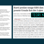 The erroneous entry of the KSF into the north is linked without facts to the elections in Kosovo
