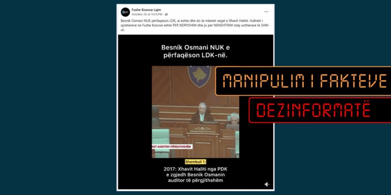 Pretendohet rrejshëm se Xhavit Haliti kishte zgjedhur Besnik Osmanin si Auditor të Përgjithshëm