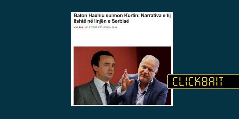Titulli çorientus krijon përshtypje të gabuar se Haxhiu i vlerësoi narrativat e Kurtit në linjën e Serbisë