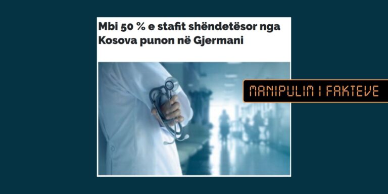 Pretendimi i pasaktë mbi përqindjen e kosovarëve të punësuar në sistemin shëndetësor në Gjermani