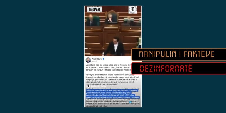 Manipulohet me deklaratën e Kurtit për Gjykatën Speciale