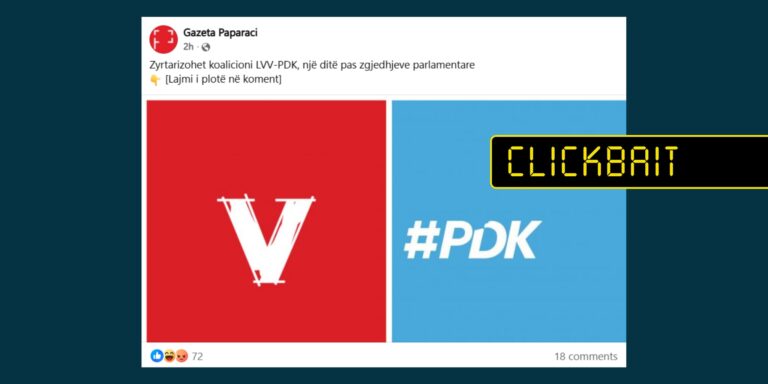 Përshkrimi në Facebook nuk sqaron se bëhet fjalë për koalicion në Podujevë