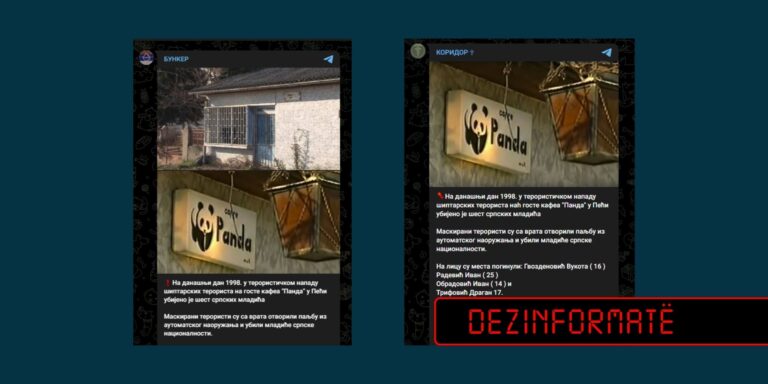 Pretendim dezinformues në Telegram se rasti “Panda” është kryer nga shqiptarët