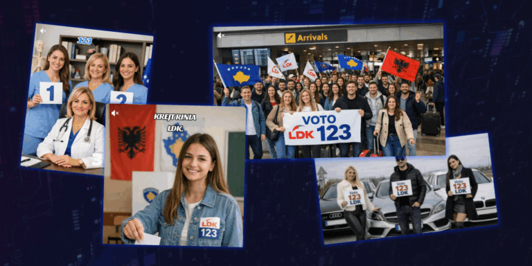 Imazhe të krijuara me inteligjencë artificiale që pretendojnë se shfaqin mërgimtarët që kanë vendosur të votojnë LDK-në