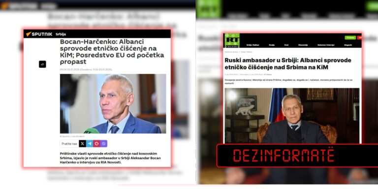 Bocan-Kharçenko pretendon pa fakte për “spastrim etnik” të serbëve në Kosovë