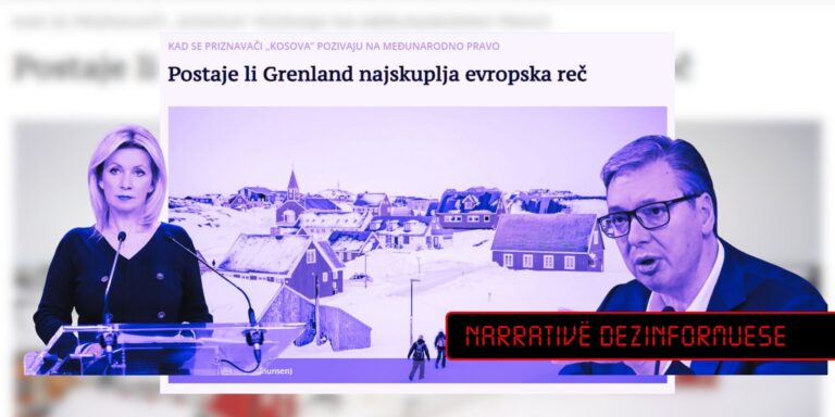 Narrativa e pabazuar krahasuese Grenlandë–Kosovë nga Serbia dhe Rusia