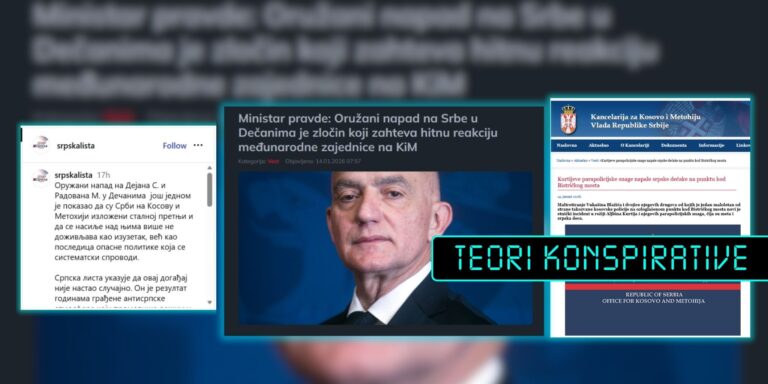 Pretendim i pabazë i institucioneve serbe se incidenti në Deçan ka motive etnike