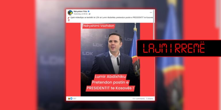 S’ka fakte se Lumir Abdixhiku pretendon postin e presidentit