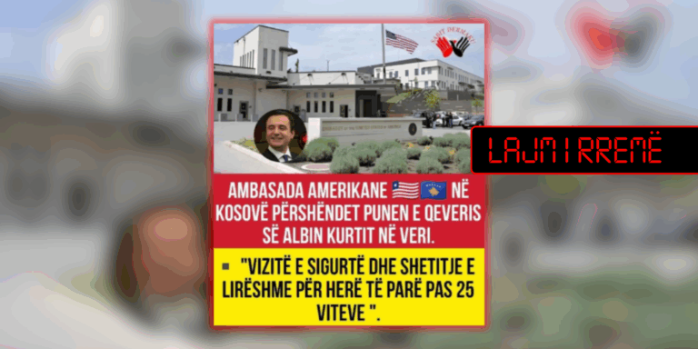 Ripublikohet pretendimi i rremë se Ambasada Amerikane ka vlerësuar Qeverinë Kurti për situatën në veri