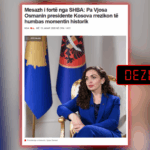 Citim i sajuar në titull, opinioni i një publicisti paraqitet si mesazh nga SHBA për Vjosa Osmanin