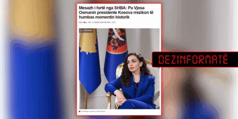 Citim i sajuar në titull, opinioni i një publicisti paraqitet si mesazh nga SHBA për Vjosa Osmanin