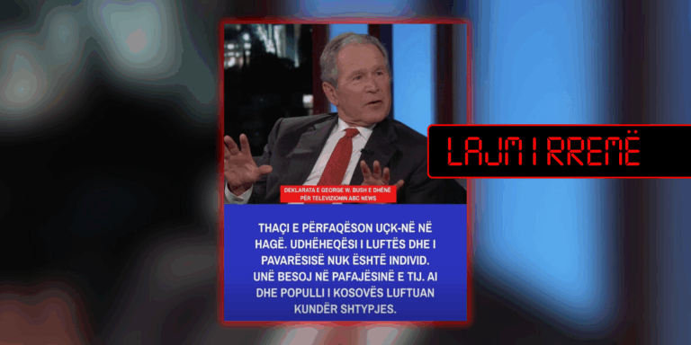 Ish-presidenti Bush nuk është deklaruar për Thaçin dhe procesin e tij gjyqësor në Hagë