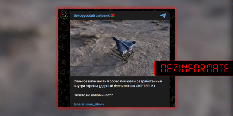 Kanali rus në Telegram pretendon rrejshëm se FSK-ja ka prezantuar dronin “SKIFTERI K1”