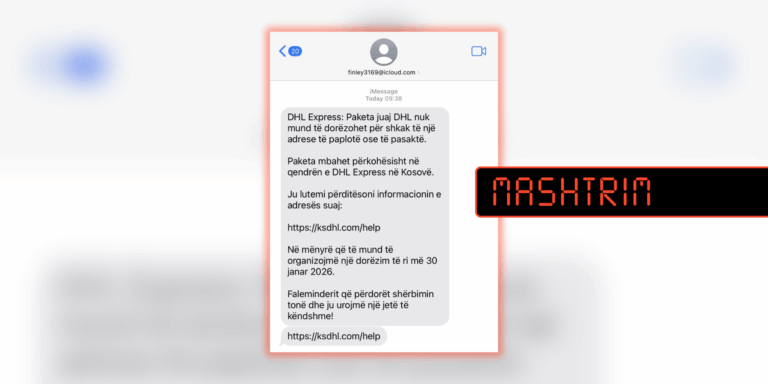 SMS mashtrues që imiton një postë private në Kosovë