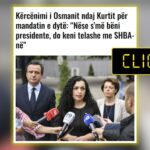 Pretendimi i një burimi anonim të FAZ paraqitet në titull si deklaratë e presidentes Osmani