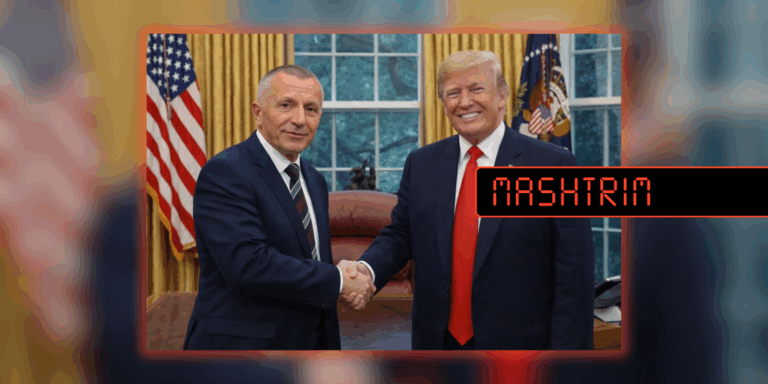 Imazhi ku paraqiten Kamberi dhe Trump është i gjeneruar me inteligjencë artificiale