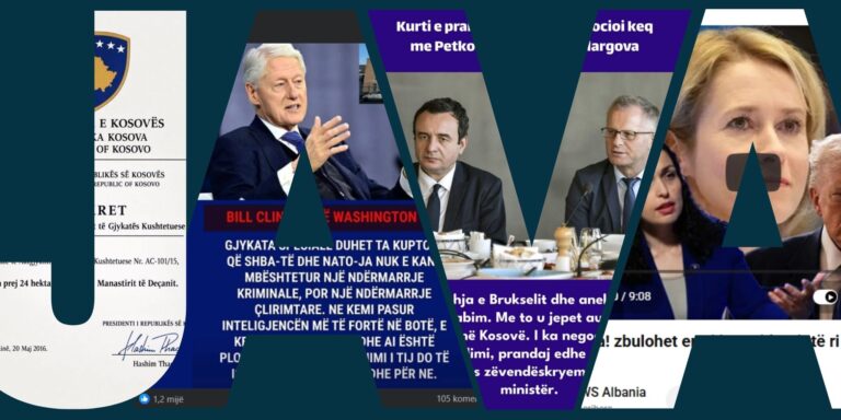 Rishikimi i javës: Lajme të rreme dhe dezinformata për mbështetje të Klintonit ndaj Hashim Thaçit, për përçarje Kurti–Bislimi, “dekret” i gjeneruar me inteligjencë artificiale për Manastirin e Deçanit dhe clickbait për presidentin e Kosovës