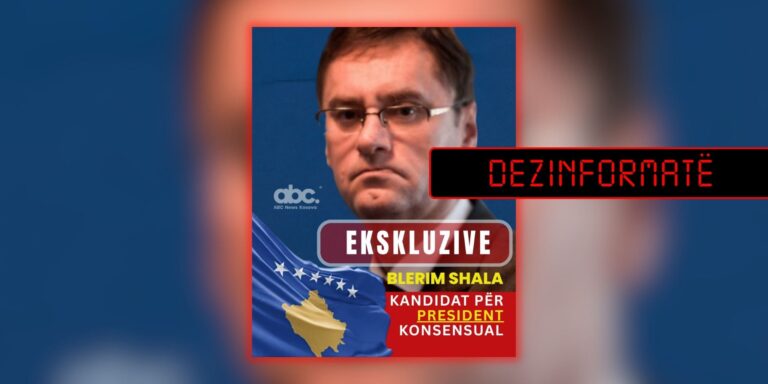 Faqja jokredibile e paraqet si të kryer kandidaturën e Blerim Shalës për president