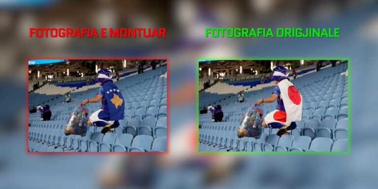 Fotografia e tifozëve japonezë manipulohet për t’u paraqitur si e Kosovës