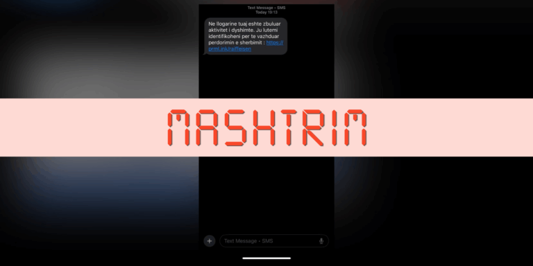 SMS mashtrues në emër të një banke