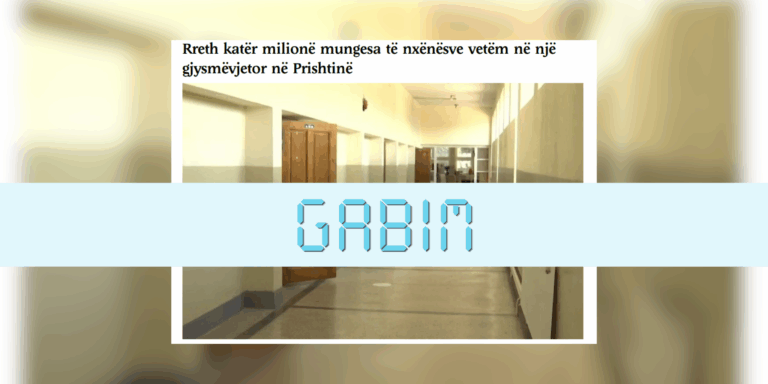 Katër milionë mungesa të nxënësve në të gjitha shkollat e Kosovës, jo vetëm në Prishtinë