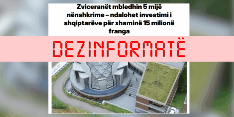 Pretendim i pasaktë, bëhet fjalë për tërheqjen e planit për një tjetër xhami