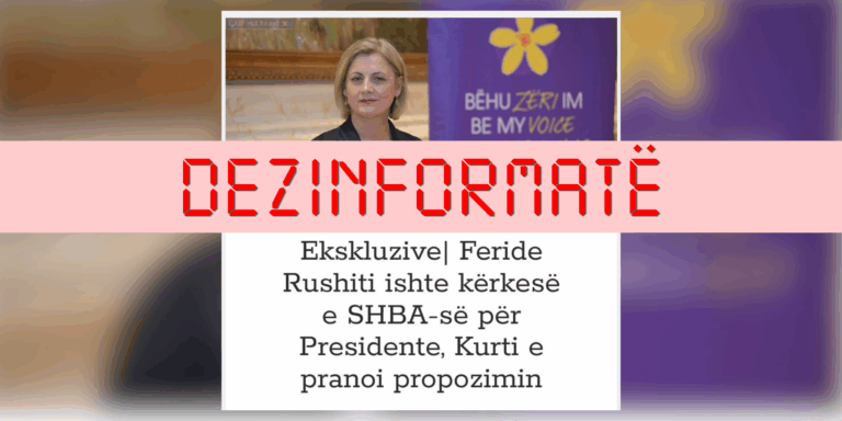 Pretendohet pa fakte se Rushiti u propozua për presidente pas kërkesës së SHBA-së
