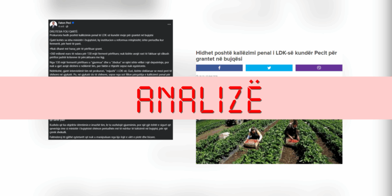 Si shkaktoi deklarata e pasaktë e Pecit publikimin e përmbajtjeve të paverifikuara në media