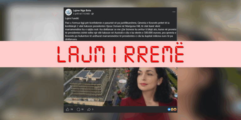 Pretendimi i rremë për konfiskimin e pronave të Vjosa Osmanit